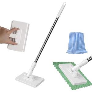 Snap Grip Mini Mop, Clever Zero Touch Cloth Changing Mini Mops, 39 Inch Retractable Gap Dust Cleaner Lazy Mops with Locking Head & Sweeping Cloths for Multi Cleaning