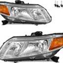 Headlights Assembly for 2012-2015 Honda Civic 4Dr Sedan, for 2012-2013 Honda Civic 2Dr Coupe Headlamp Replacement Driver & Passenger Side