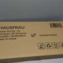 HAUSFRAU Ottoman Storage Bench Folding Foot Rest Stool Upholstered Caramel