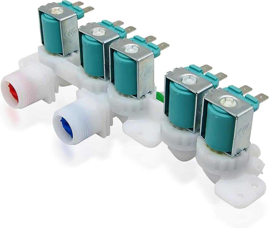 DC97-15459G Water Inlet Valve Assembly Fit for Samsung Washer, Replaces AP5623056 PS4220861 EAP4220861 3276197 WA45H7000AW WA48H7400AWUpgraded 5-Solenoid Design, Leak-Proof)