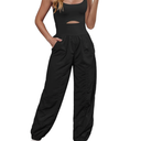 Panadila Womens Workout Onesie Athletic Romper One Piece Jumpsuits Backless Tops Hiking Pants with Pockets S