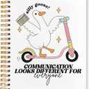 VIIJJUE Speech Therapist SLP Gifts,Mental Health Journal, Silly Goose Speech Therapy Assistant Notebook for Women, Hardcover Spiral Notebook 5.5x8.3 Inch