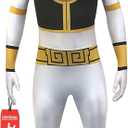 Morph White Power Ranger Costume, Power Ranger Costume Adult, Halloween Costumes For Men, Halloween Costumes For Adults (Medium)