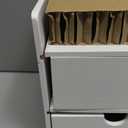 Wisuce Bamboo Desk Organizer - Mini Bamboo Desk Drawer Tabletop Cosmetic Storage Organization for Office or Home White with Shelf