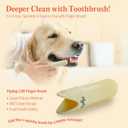 Flydog Fresh Kiss Dog Dental Powder with Finger Brush - Probiotic Breath Freshener for Dogs, Helps Reduce Plaque & Tartar, Beef Flavor, All Natural
