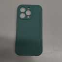 OAOA Magnetic Engraved Case Compatible with iPhone 14 Pro, Compatible with Magsafe, Camera All-Round Protection, Slim Liquid Silicone Phone Case for Women Girls, Midnight Green Flower