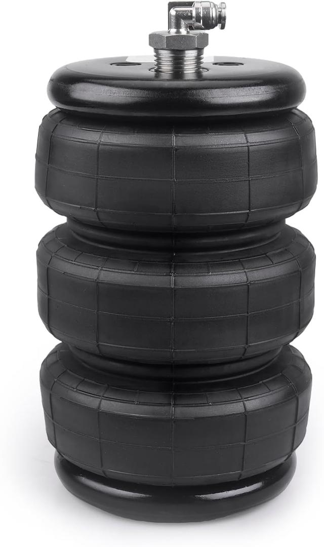 Universal Air Suspension Spring Triple Bellow Standard 2600 lb 1/2"npt Single Port Air Ride Strut Assembly universal for most brand trucks 3E2300 (95mm Single Pack)