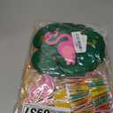 Tropical Luau Party Decoration Pack Hawaiian Beach Theme Party Favors Luau Party Supplies (112 PCS) including Banner, Table Skirt, Straws, Flamingo, Pineapple Dcors.