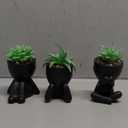Der Rose 3pcs Fake Succulents Plants Artificial for Black Bathroom Bedroom Home Room Decor Aesthetic Indoor