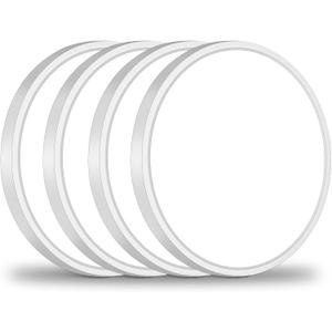 Brightever 12 Inch 4 Pack LED Flush Mount Ceiling Light Fixture, 5000K Daylight White 3200LM Round LED Ceiling Lights, 240W Equivalent, 0.67 Inch Thickness Ceiling Lamp for Bedroom, Non-Dimmable