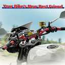 7/8" Pit Bike Handlebars with Foam Pad Motorcycle Handlebars for CRF YZF KXF KLX RMZ DRZ Dirt Bikes, ATV, Quad, E-Bike Mods,T6 Aluminum 7/8 Motorcycle Handlebar Upgrade (Red)