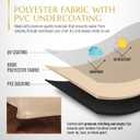 Signature Living Outdoor Waterproof Patio Chair Covers, Durable 600D UV-Coated Polyester Outdoor Chair Covers for All-Weather Protection (Tan, Large 40 Inch)