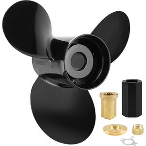 YOUNG PROPS 12 3/4 x 21Replace OEM#48-77348A45 Upgrade Aluminum Boat Propeller for Mercury Engines 40 50 60 70 75 80 90 100 115 125 140 150HP 12.75dia x 21 Pitch Hub Kits Included 15Spline Tooth RH