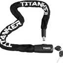 Titanker Bike Chain Lock with Keys, 3.3 Feet Security Heavy Duty Anti-Theft Bicycle Chain Locks for Bike, Motorcycle, Bicycle, Door, Gate, Fence, Grill (6mm, 8mm, 10mm Thick Chain)