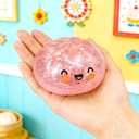 2026 New Glitter Dumpling Squishy Box, Stress Relief, Soft Squeeze Decompression Dough, Glitter Dumpling Squishy for Stress Relief (Transparent Pink)