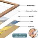 iRahmen 20x24 Picture Frame Set of 2 with Plexiglass, Wood Brown Rustic Poster Frame for Wall Mounting Display 16x20 Picture with Mat or 20 x 24 Without Mat