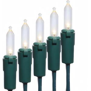 100 LED Warm White Christmas Lights, Commercial Grade Green Wire String Lights 35 Ft, for Indoor Outdoor House, Garden, Patio 