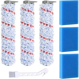 Replacement Brush Roller & Vacuum Filter for iFloor Wet/Dry Cordless Vacuum (3 Brush Rollers + 3 Pre-Filters) - Not Compatible with Tineco iFloor 2