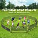 GagaBall Pit 3-in-1 Portable with Basketball Hoop & Soccer Goals, 20ft Giant Arena for Kids, Outdoor Family Game for Camp & School