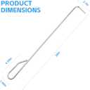2 Pack 20'' Pool Skimmer Basket Hook Tool-Skimmer Basket Handle for Cleaning Swimming Pools & Protecting Hands,Knee,Back