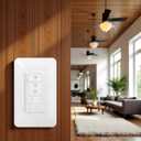 Dimmer Switch & Ceiling Fan Remote Control, 4-Speed Wall Switch, 2 in 1 Light and Ceiling Fan Combination, Single Pole, Neutral Wire Needed, Compatible with Hampton Bay Harbor Breeze Hunter