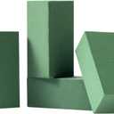 Crafare 6x3x2.5 Inch Wet Floral Foam Blocks Rectangle Small Size Foam Bricks for Fresh Artificial Flower Arrangements Wedding Centerpiece Party Home Decoration Pack of 4 Green