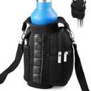 Gym Carrier, Magnetic Gym Pouch, Tumbler Carrier with Strap Phone Pockets, Fitness Portable Crossbody Bag with 6 Built-in Magnets, Gym Carrier with strap, Magnetic bag holder for Running Traval Sports