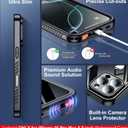 ONLY for iPhone 16 Pro Max Case Waterproof Dustproof, [Built-in Screen Protector] IP68 Waterproof [12FT Military Shockproof] Full Body Heavy Duty Protective Phone CaseBlack