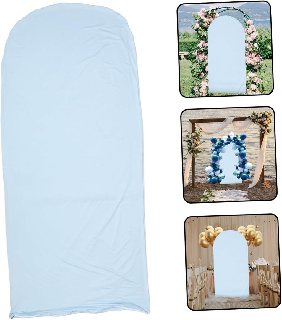 Uonlytech Elegant Wedding Arch Cover for Celebration Half Backdrop Sleeve Decorative Fabric for Ceremonies Parties and Photo Shoots Charming Event Decoration, 4×7ft