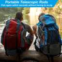 PATIKIL Telescopic Fishing Rod, Fiberglass Portable Mini Fishing Poles Collapsible Fishing Gear for Travel Saltwater Freshwater (1.3 M)