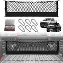 Muslogy Truck Bed Cargo Net Compatible with 2013-2025 Chevy Silverado & GMC Sierra 1500/2500HD/3500HD Accessories Storage Organizer Pickup Truck Bed Envelope Style Cargo Net with Heavy Duty Carabiners