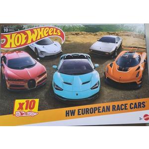 Hot Wheels 10-Pack of Toy Race Cars, Includes 1:64 Scale Corvette, Lamborghini, McLaren & Hot Wheels Originals 