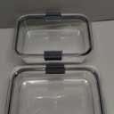 Rubbermaid Brilliance Glass Food Storage Containers, 8 Cup, Set of 2, BPA-Free, Leak-Proof, Clear