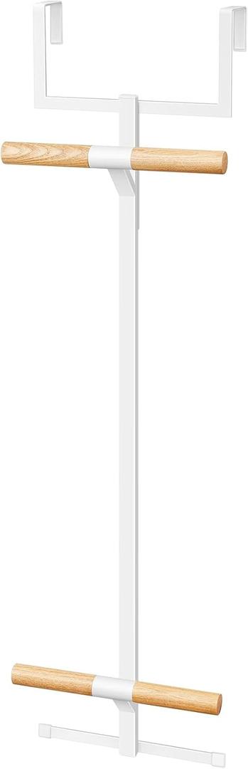 Backpack Over The Door Hanger for Closet Bedroom Two Tiered Schoolbag Bookbag Metal Storage Rack Holder Organizer Backpack Hanger Coat Robe Hook Storage Easy Installation Entryway(White,1)