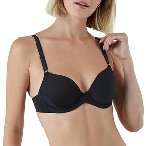 Maidenform Women's Demi Underwire Bra, One Fab Fit Lightly Padded Bras for Women, Convertible Straps
(34C, Black)