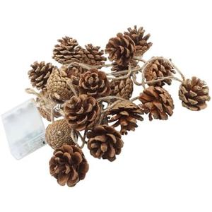Battery-Powered Led Pinecone String Lights Snowflake Christmas Decor Garlands Garden Lamp Pinecones for Decorating
