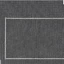 Tosewever Set of 4 Decorative Linen Placemats 12 x 18 Inches, Farmhouse Style Table Mats for Everyday Dining Wedding Party Holiday Home Decor (4 Pieces 12 x 18, Grey/Straight)