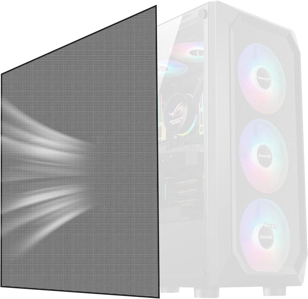 500x500mm 19.68inch DIY Computer PC Case and Fans PVC Dustproof Mesh Filter Cover with Magnetic Strip for Computer Chassis Speakers and More (BLACK)
