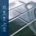 Art3dwallpanels 10-Sheet Peel and Stick Backsplash, 11.02'' x 8.46'' Peel and Stick Tile, 3D Self Adhesive Tile for Kitchen, Bathroom, Laundry Room, Dark Green