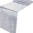 Snowkingdom 13 x 72 Inches Glitter Disco Party Table Runner Mirror Silver Runner Retro 70s 80s Theme Disco Ball Table Decorations Birthday Bachelorette Dance Party Supplies