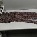 Women Tube Top Dress Tiger Stripe Mesh Patchwork Maxi Dress Strapless Sexy High Slit Long Dresses Party Clubwear (Medium, Brown)