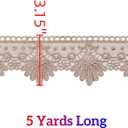 5 Yards Venice Lace Trim Vintage Embroidery Lace Ribbon Edging Trimmings for Sewing Cake Fringe Wedding Bridal Dress Home Decor Sewing Crafts (Coffee, Style 3)