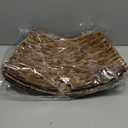 24in Hyacinth Christmas Tree Collar  Woven Rattan Basket for Christmas Tree Base Cover, Holiday Decoration for 4ft 6ft 7.5ft Artificial Trees with Cord CutOut(Brown)