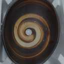 Ceramic Vessel Sink with Faucet and Drain Combo Brown Bathroom Sink Above Counter Oval Sinks Bowl