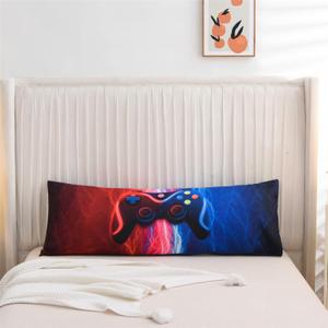 Meeting Story Game Gaming Body Pillow Cover Gamer Bedding Pillowcase with Envelope Closure for Boys Kids Adults (Red-Blue) (5420 Inch)