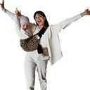 CzeNano Toddler Carrier | Baby Sling Wrap - Adjustable Premium Cotton - 8 Months to 4 Years - 10-45 lbs (Brown Leopard)