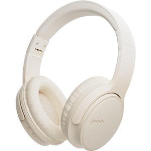 Wireless Headphones, Bluetooth Over Ear Headsets with Microphone, Hi-Fi Audio, 60H Playtime, Touch Control, Foldable Lightweight, On-Ear Headphones for Girls Women, Travel, Work, (Light Beige)