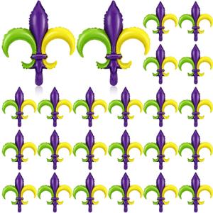 Gejoy 12 Pcs Purple Gold Green Mardi Gras Balloons Mardi Gras Decorations Carnival Balloons for Fleur De Lis Birthday Masquerade Carnival Party Mermaid Party Decorations