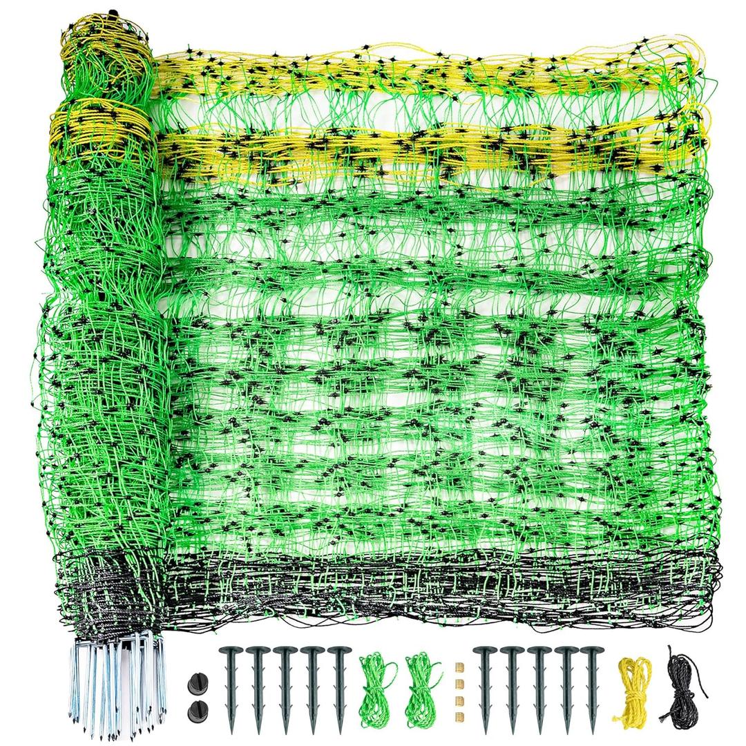 PPOLB Electric Fence Netting - 35.4" H x 164' L, Portable Movable Livestock Nets Mesh for Goats, Sheep, Hogs, Dog, All-Purpose Electric Fencing for Backyards, Homesteaders, Farms Ranches, and Gardens