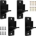 Wall Mount Gate Hinges, Black Farm Gate Hinge, 4 Pack Chain Link Fence Gate Hinge with 5/8 Hinge Pin (Screws Included), Heavy Duty Gate Hinges for Metal Gates Wooden Fences